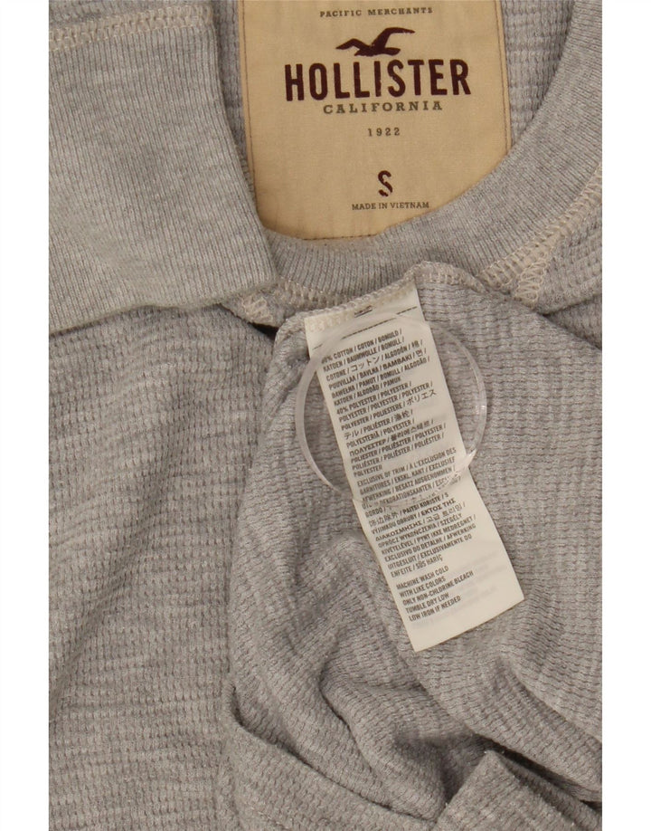 Hollister Herre Top Langærmet Lille Grå Bomuld