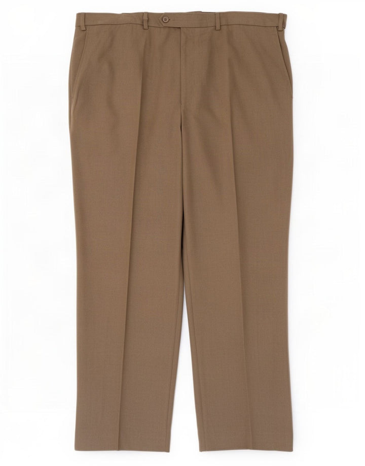 Marks & Spencer Herre Regular Fit Suit Bukser W42 L29 Beige Polyester