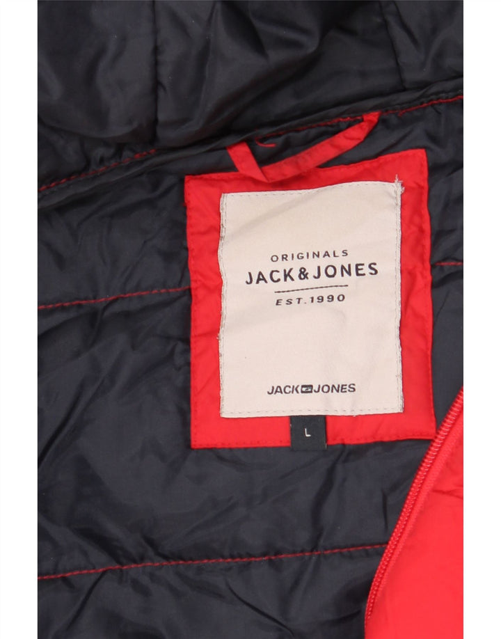 JACK & JONES Herre hættejakke UK 40 Large Red