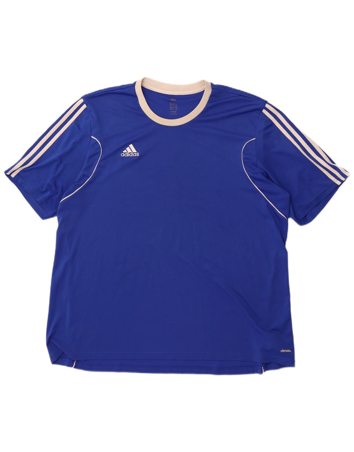 Adidas Herre Climalite T-Shirt Top 3XL Blå Polyester