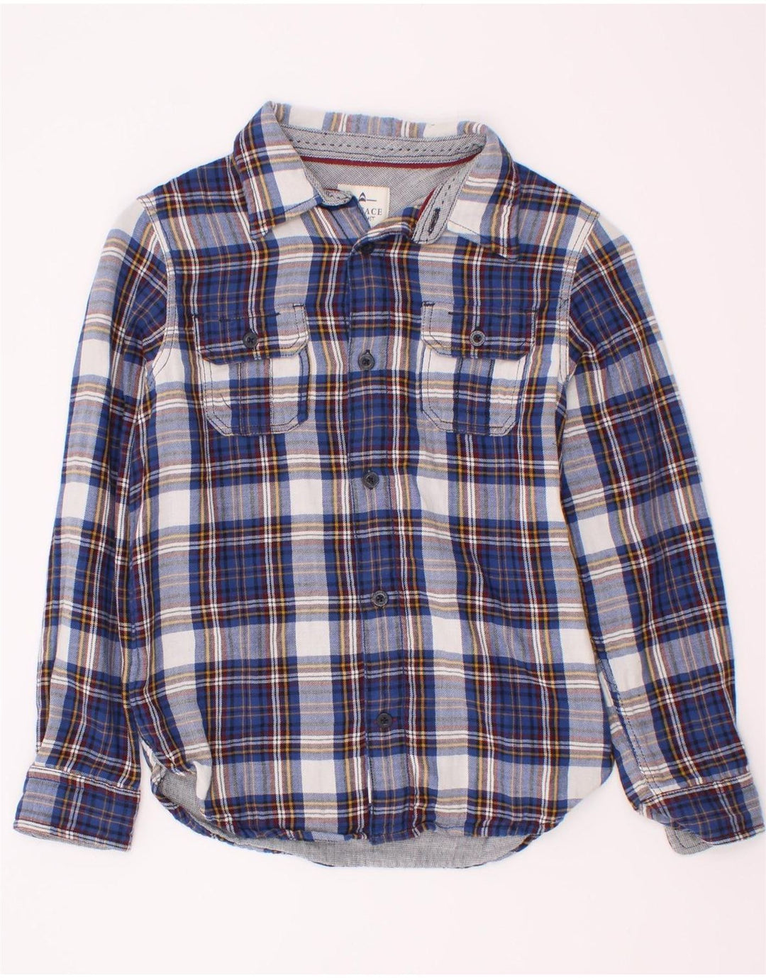 Fat Face drenge flannelskjorte 8-9 år marineblå ternet bomuld