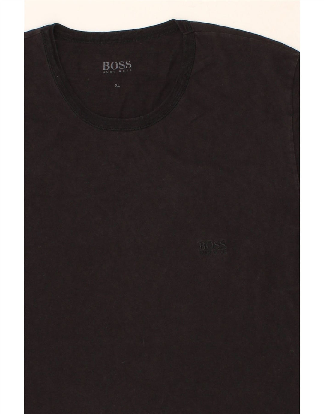 HUGO BOSS Herre T-Shirt Top XL Sort Bomuld