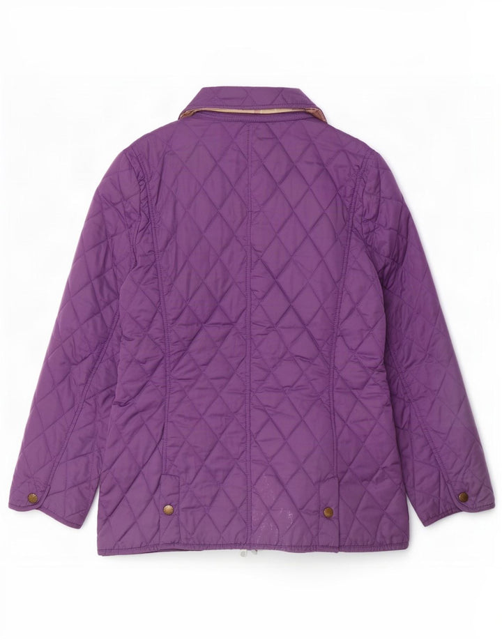 Barbour Quiltet jakke til kvinder UK 12 Medium Lilla Polyester