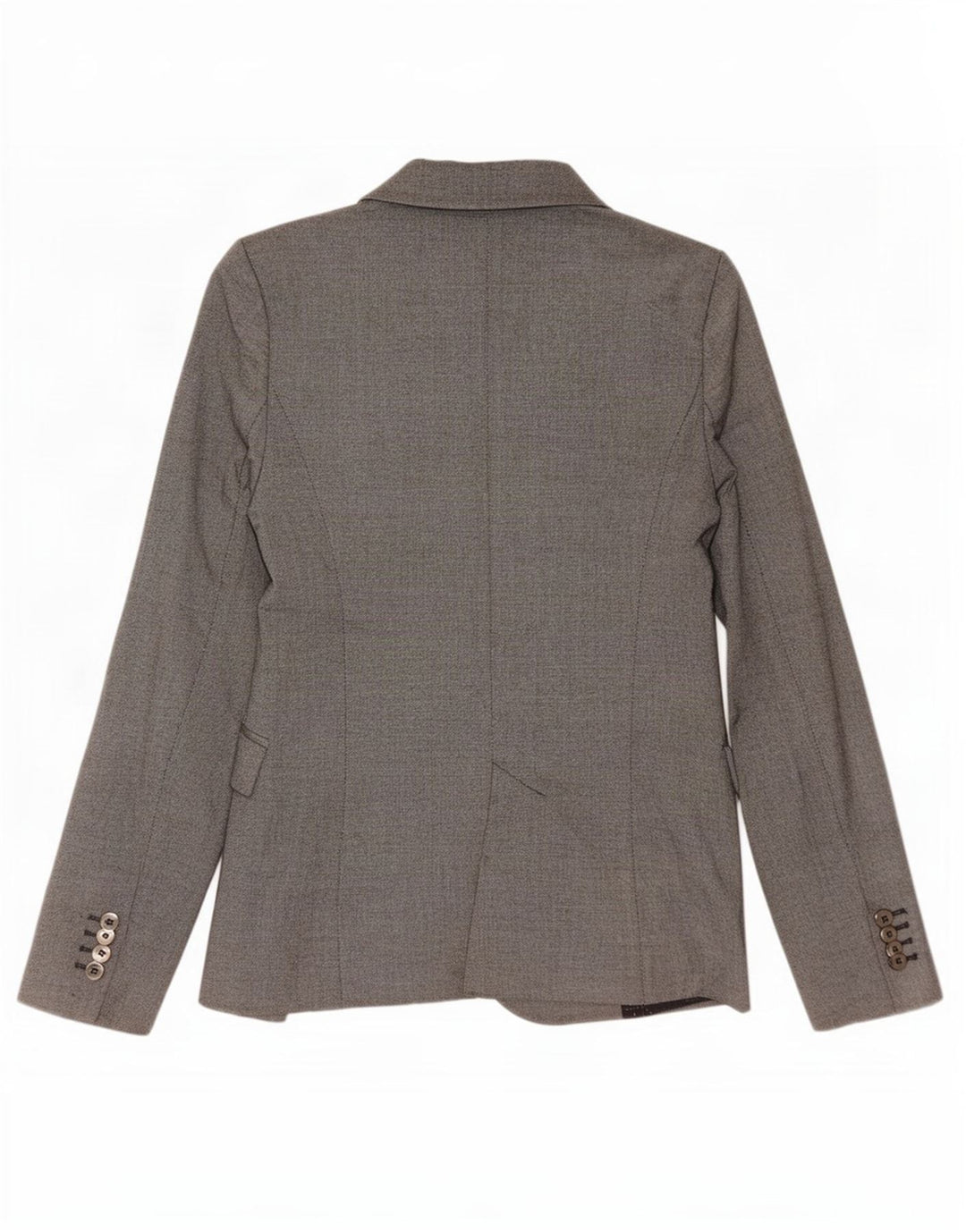 Zara Dame 1 Knap Blazer Jacket UK 6 XS Grå Polyester
