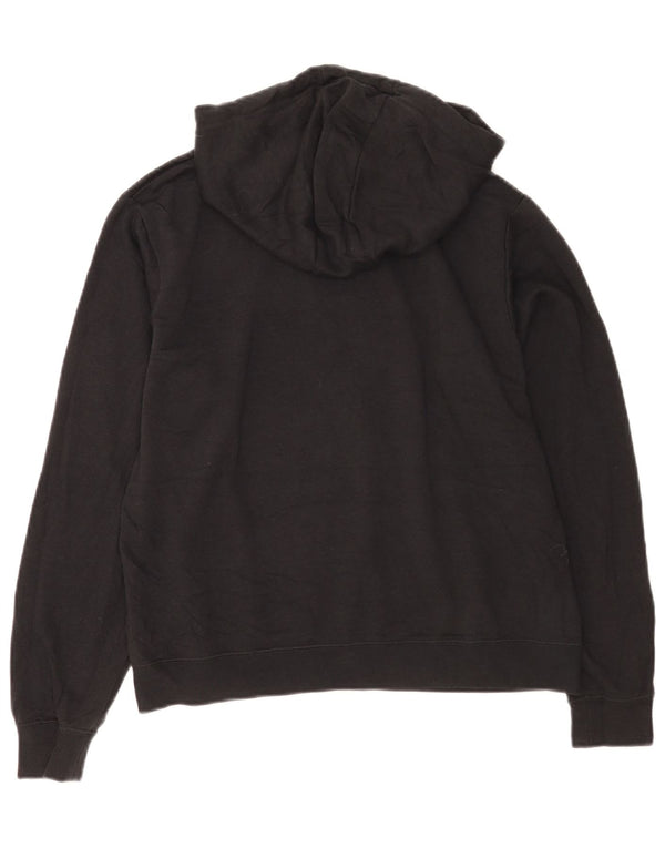 Nike Dame Swoosh Grafisk Oversized Hoodie Jumper UK 10 Small Black Bomuld