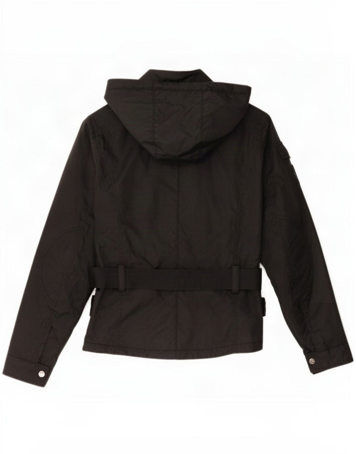 Refrigue Dame Hooded Utility Jacket UK 12 Medium Black Nylon