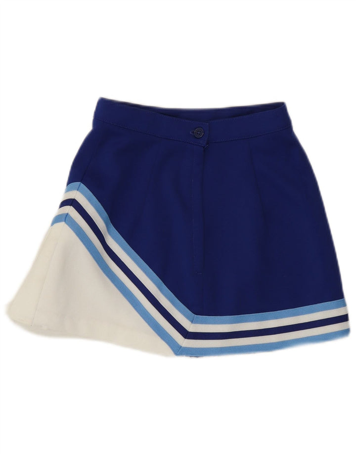 Varsity tennisnederdel til kvinder UK 8 Small Blue Colourblock Polyester