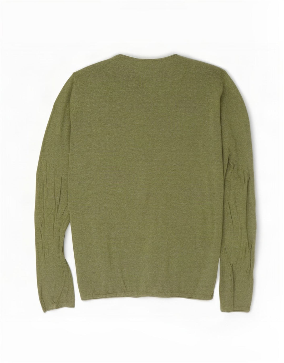 Zara Herre sweater med rund hals, mellemgrøn