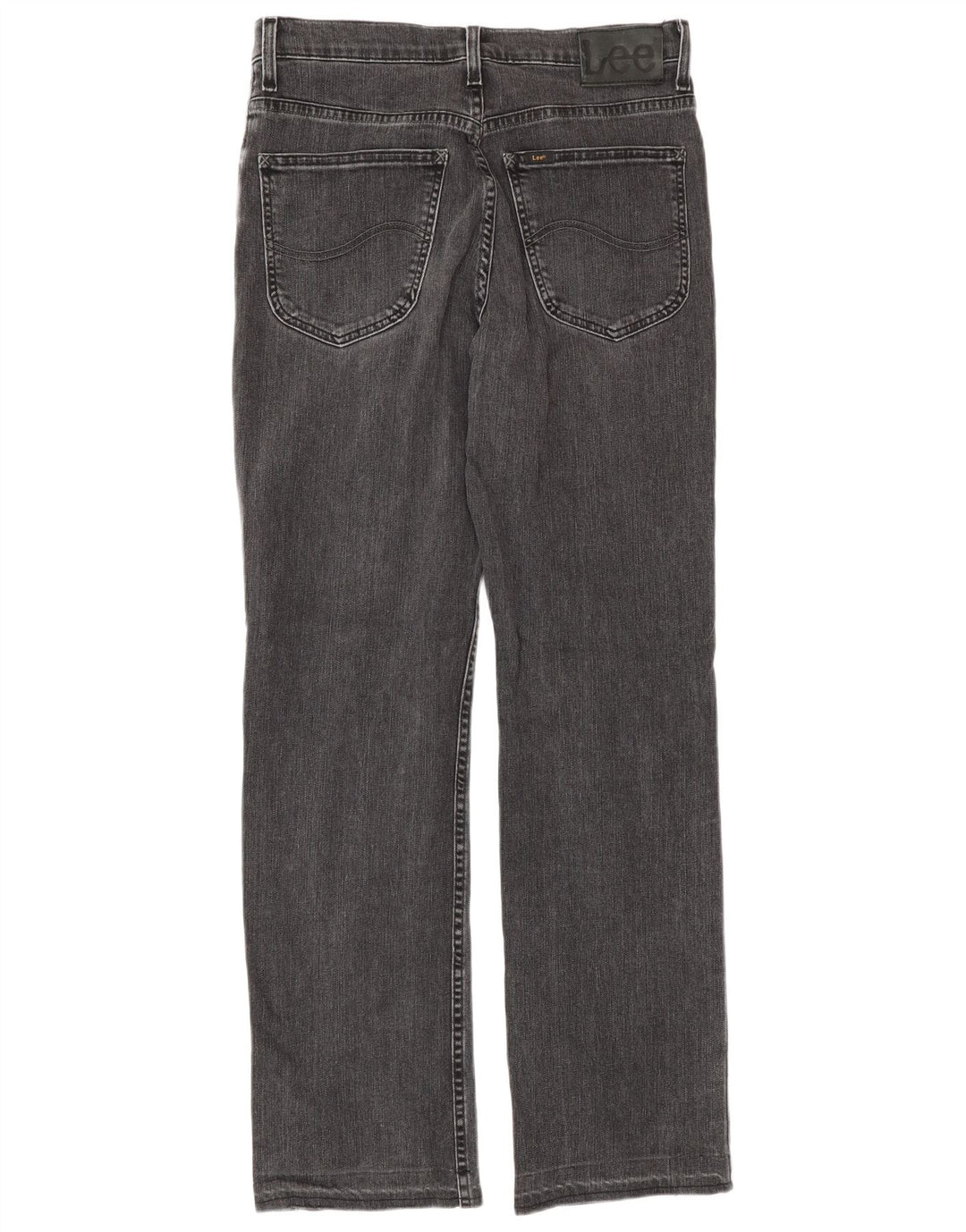 Lee Mens Brooklyn Straight Jeans W32 L34 Grå Bomuld