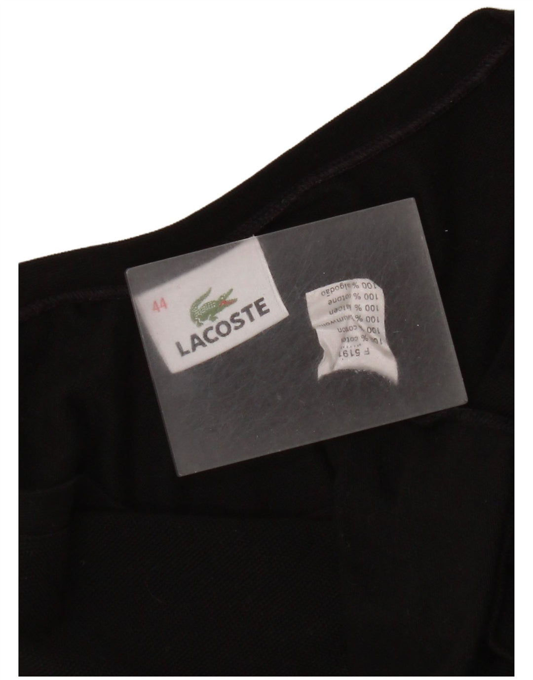 Lacoste Dame T-Shirt Top Størrelse 44 Stor Sort Bomuld