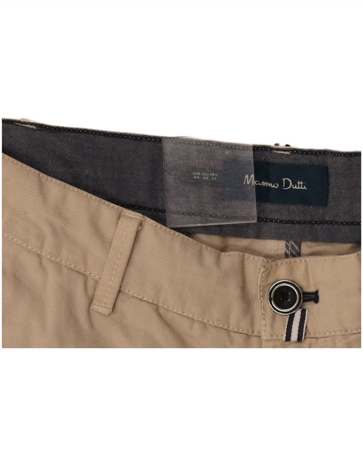 Massimo Dutti Herre Chino Shorts EU 44 Large W34 Beige