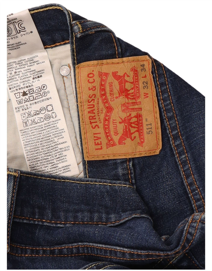 Levi's Herre 511 Slim Jeans W32 L26 Blå Bomuld