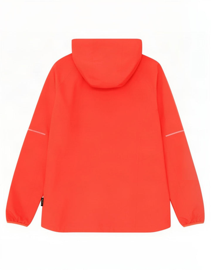 Jack Wolfskin Dame Regnjakke med hætte UK 14/16 Stor rød polyester