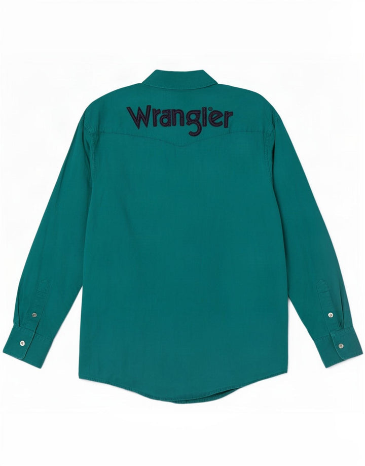 Wrangler Herre Western Graphic Shirt Stor grøn bomuld