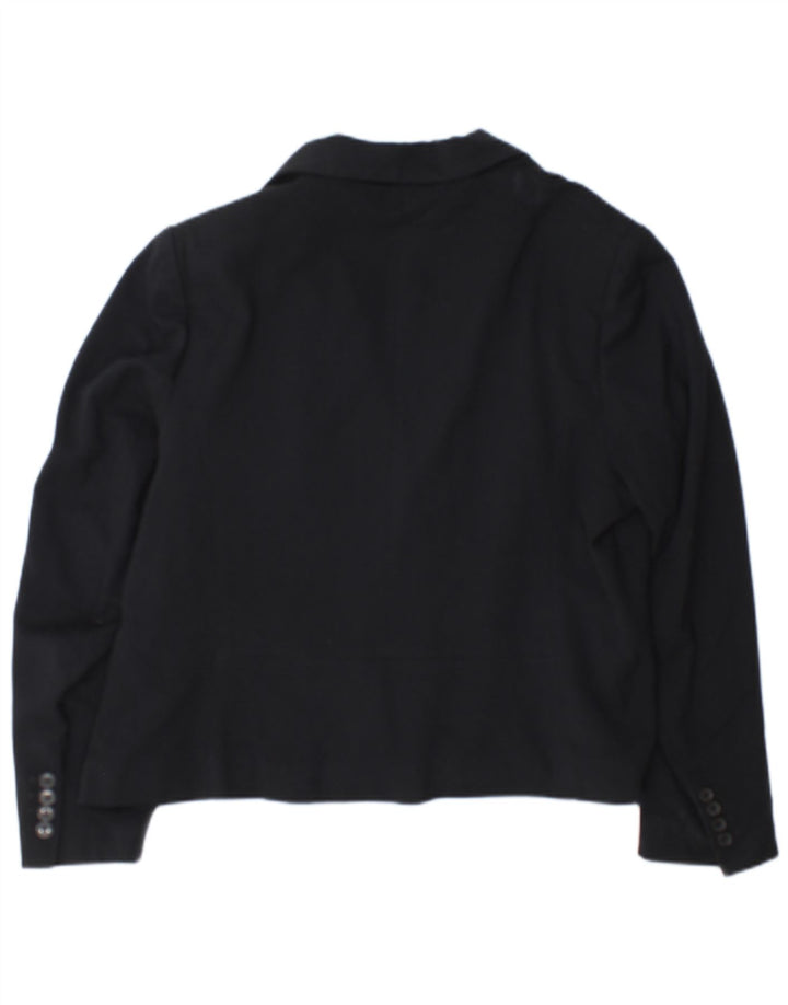 Marks & Spencer Dame 2-knaps blazerjakke UK 18 XL marineblå polyester