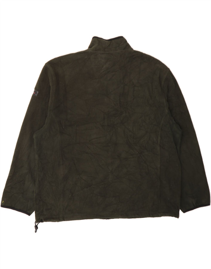 IZOD Mens Fleece Jacket UK 44 2XL Green Polyester Vintage Izod and Second-Hand Izod from Messina Hembry 
