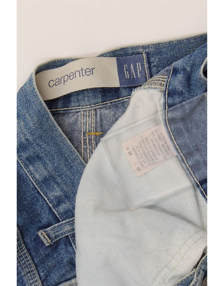 Gap Herre Carpenter Cargo Straight Jeans W32 L32 Blå Bomuld