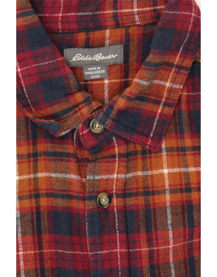 EDDIE BAUER Mens Flannel Shirt Small Multicoloured Check Cotton Vintage Eddie Bauer and Second-Hand Eddie Bauer from Messina Hembry 