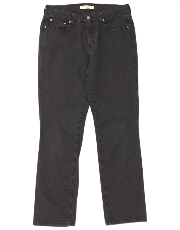 Levi's Womens 505 Straight Jeans US 10 Large W32 L31 Black Bomuld