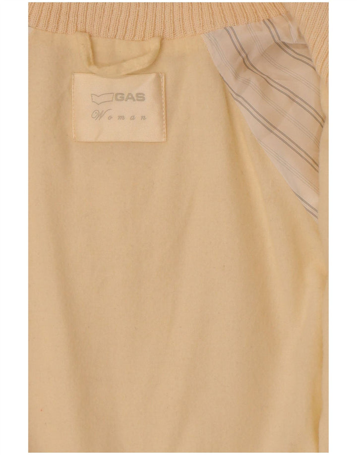 Gas Dame imiteret Pels Overfrakke UK 14 Medium Off White