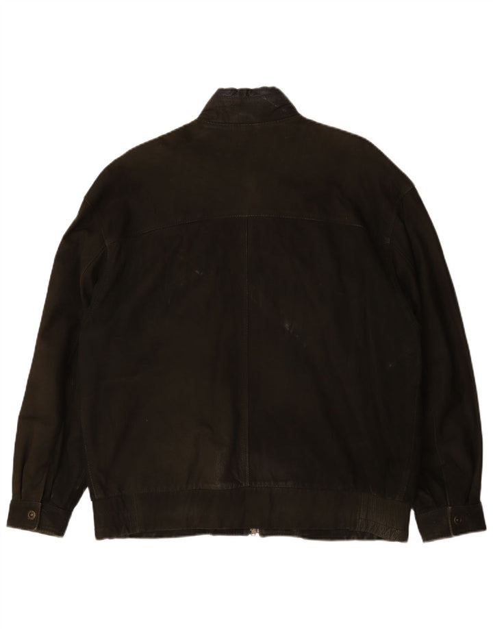 Vintage herre læderjakke IT 48 Medium Khaki