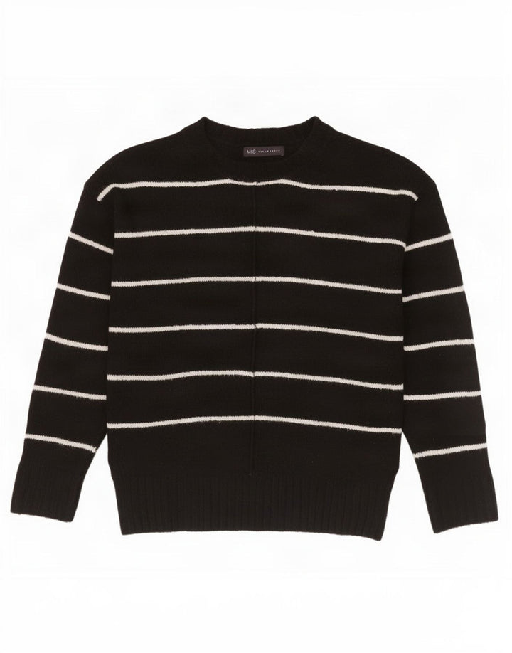 Marks & Spencer Dame Turtle Neck Jumper Sweater UK 14 Medium Black