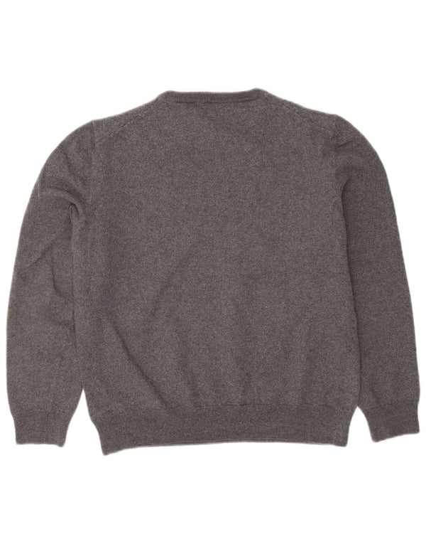 Hugo Boss Dame sweater med rund hals, UK 18 XL Grå Virgin Wool