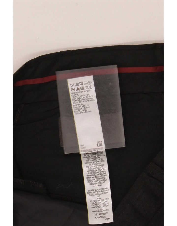 Marks & Spencer Herre Regular Fit Suit Bukser W36 L31 Grå uld