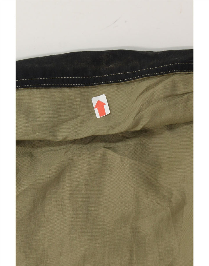 DIADORA Mens Hooded Rain Jacket UK 36 Small Khaki Polyamide Vintage Diadora and Second-Hand Diadora from Messina Hembry 