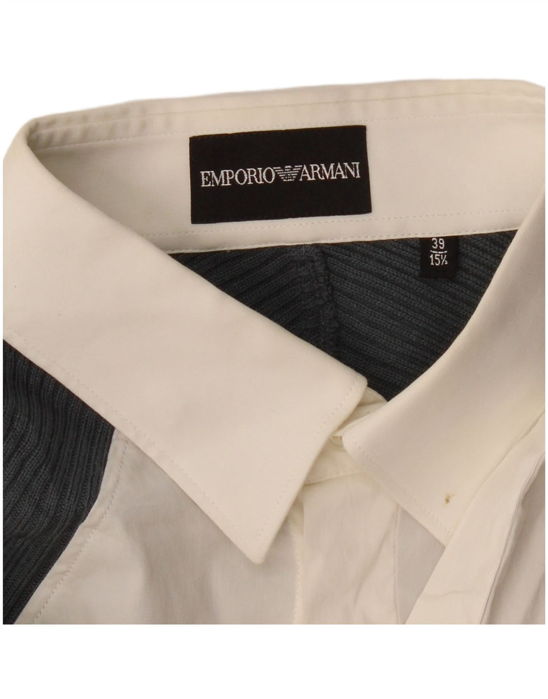 Emporio Armani herreskjorte str. 39 15 1/2 Medium White Colourblock