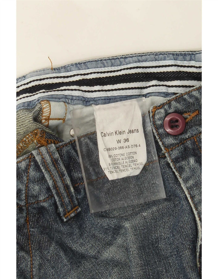 Calvin Klein Straight Jeans til mænd W36 L29 Blå Tencel