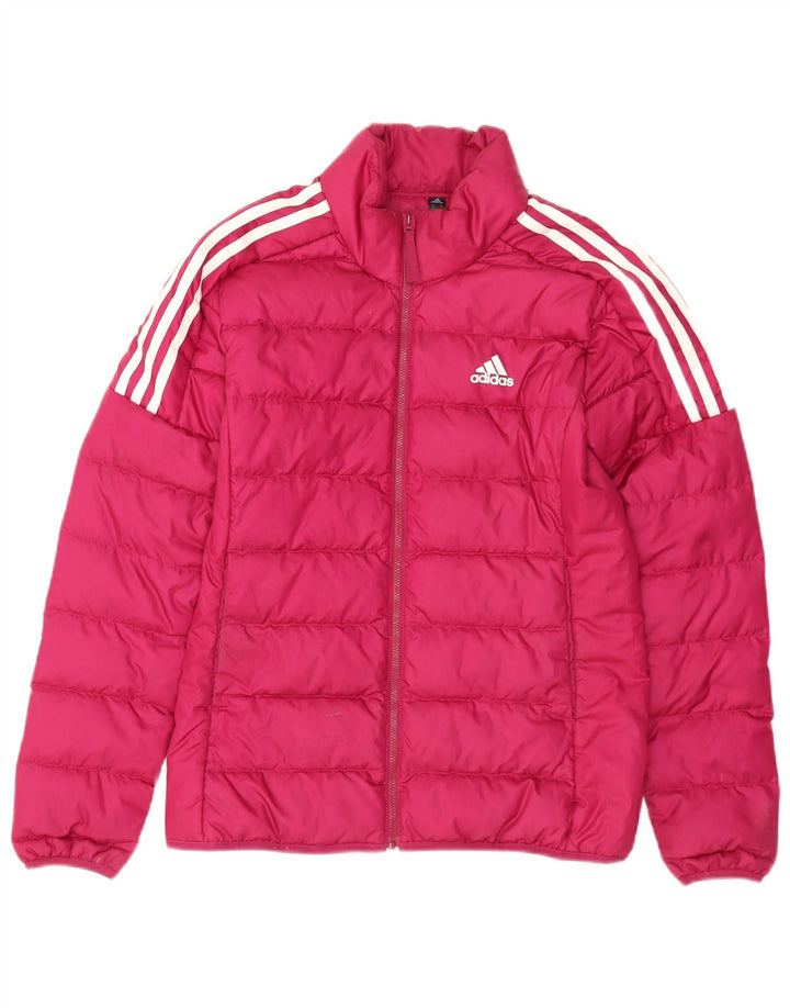 Adidas polstret jakke til kvinder UK 8/10 Small Pink Polyester