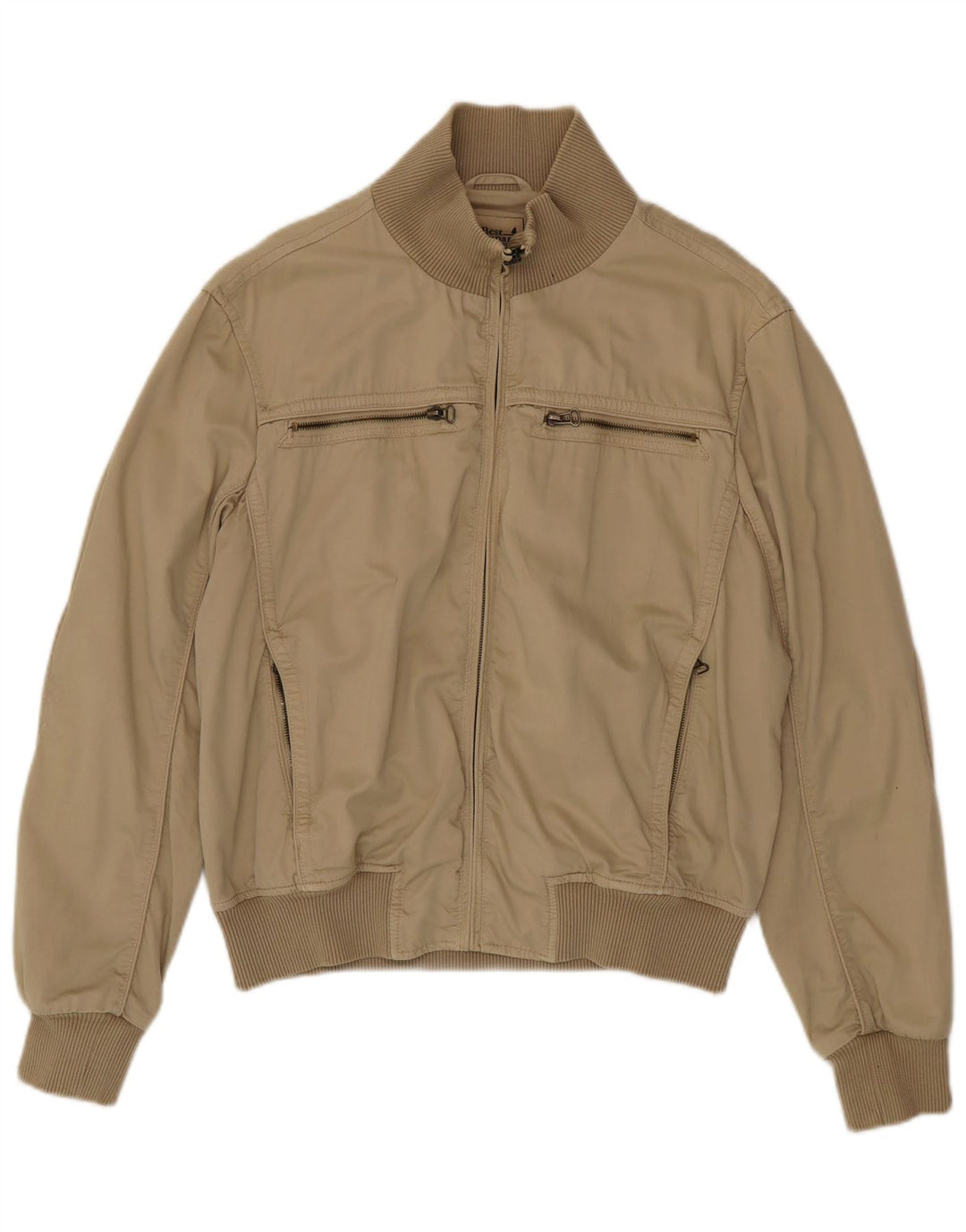 Best Company Herre Bomber Jacket UK 40 Large Beige Cotton