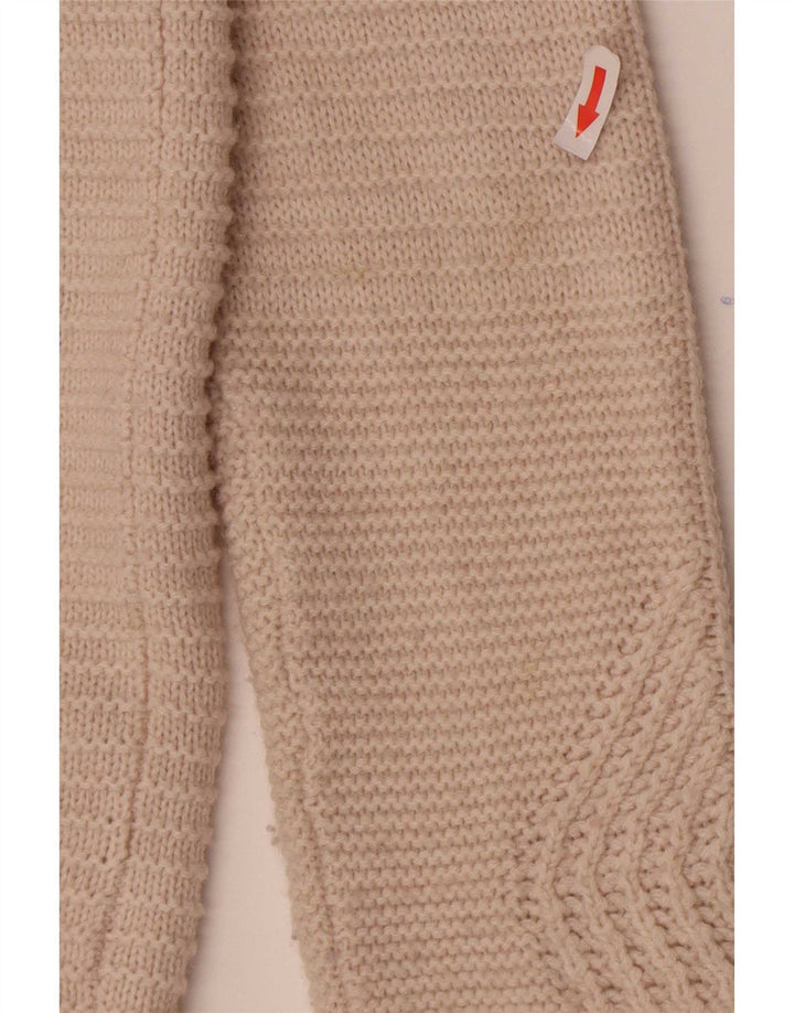 Marks & Spencer Womens Open Cardigan Sweater UK 16 Large Beige Acryl