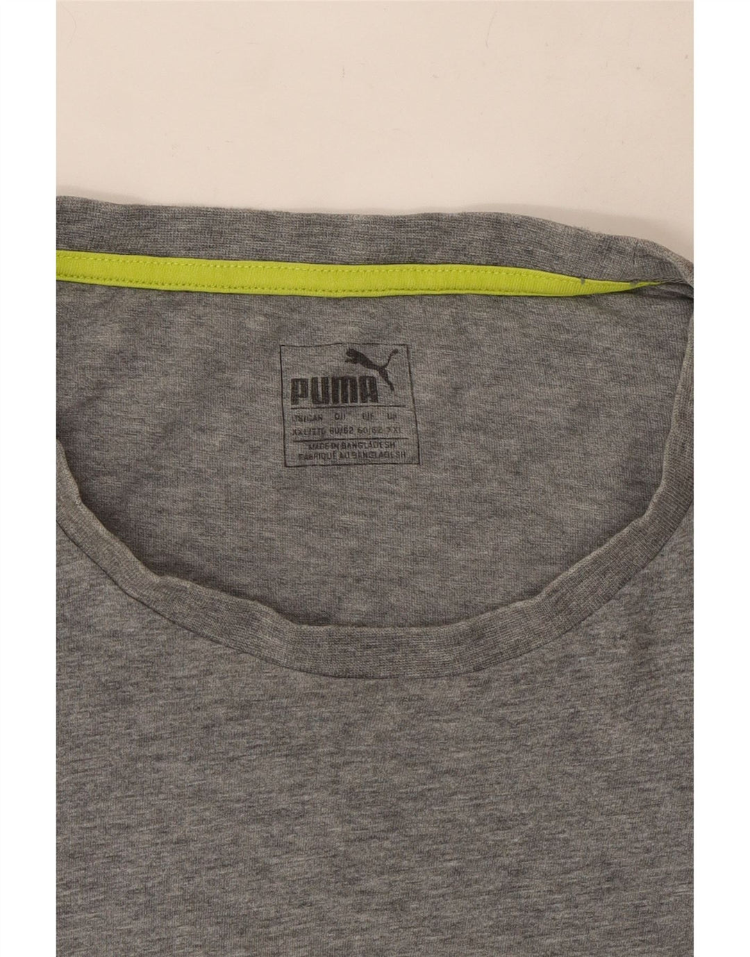 Puma Herre Grafisk T-Shirt Top 2XL Grå Flecked