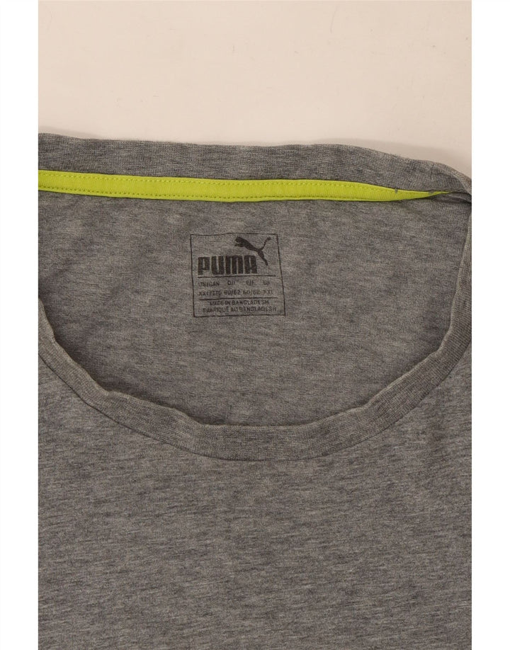 Puma Herre Grafisk T-Shirt Top 2XL Grå Flecked