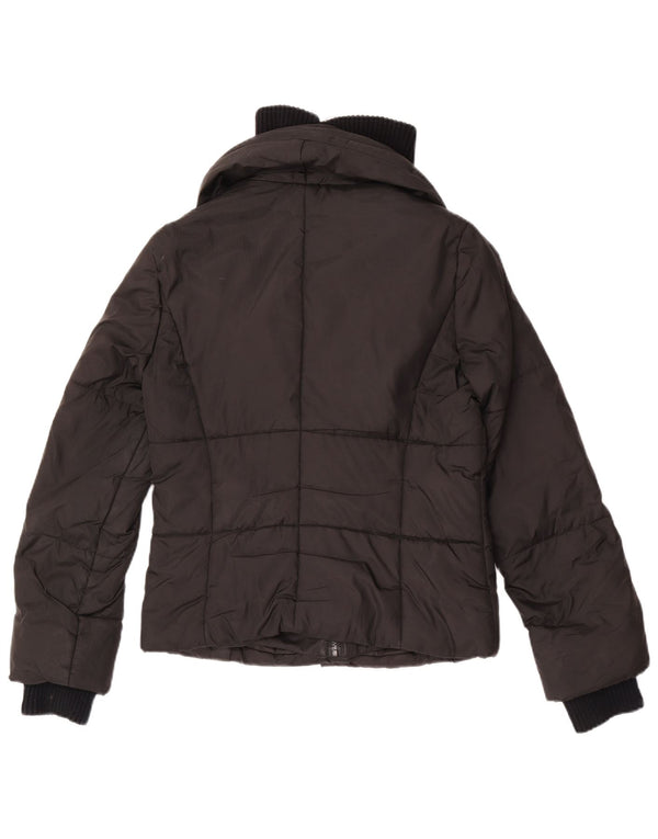 Zara Womens Crop Polstret jakke EU 38 Small Black Polyester