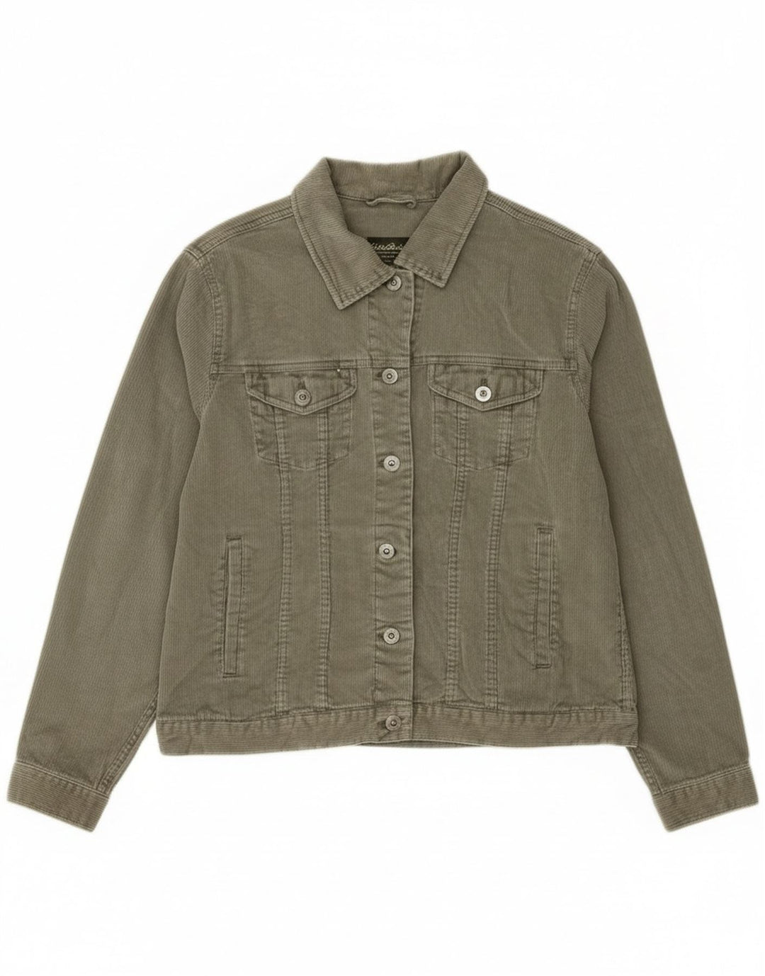 Eddie Bauer Dame fløjlsjakke UK 16 Stor grøn bomuld