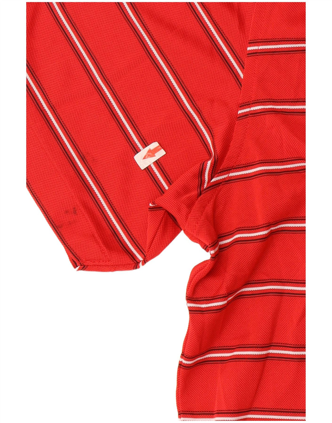 Izod Herre Golf Polo Shirt 2XL Rød Stribet Polyester
