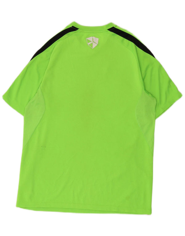 Nike Herre Dri Fit T-shirt Top Medium Grøn Colourblock Polyester