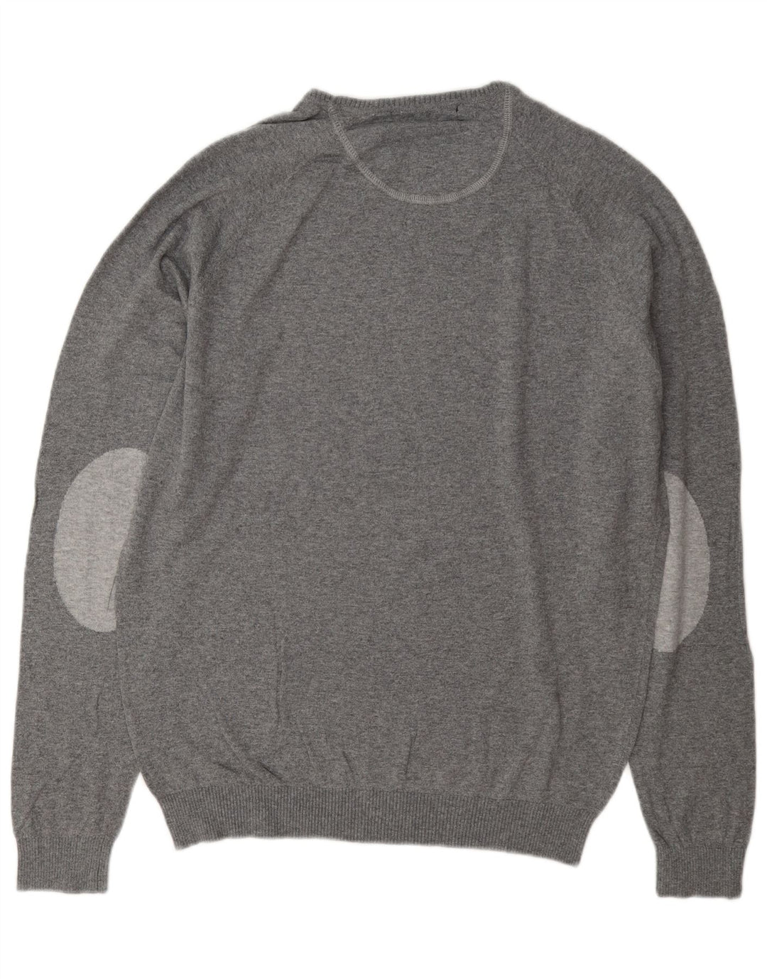 Zara Herre sweater med rund hals XL Grå bomuld