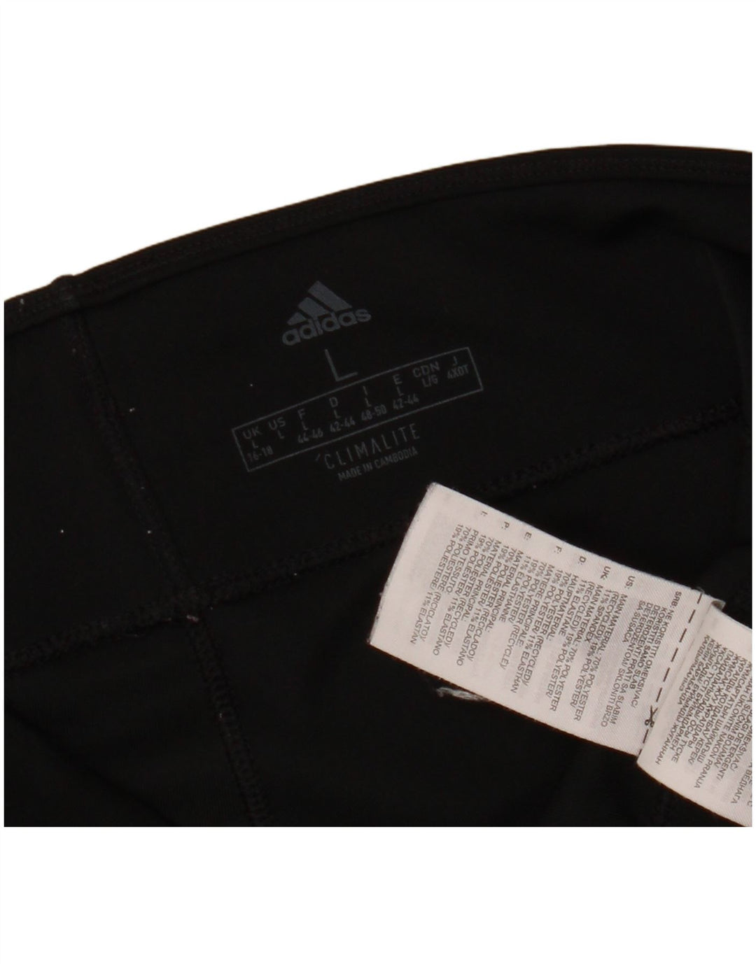 Adidas Womens Climalite Capri Leggings UK 16/18 Large Black Polyester