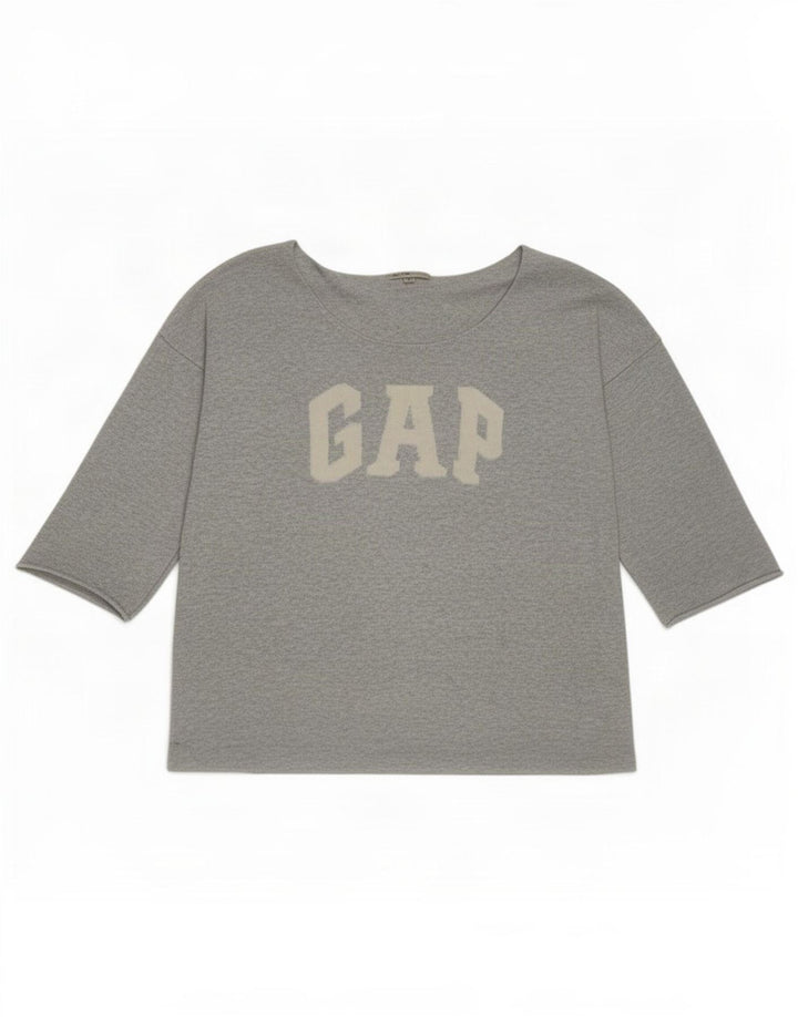 Gap Dame Grafisk Top 3/4 ærme UK 16 Large Grå