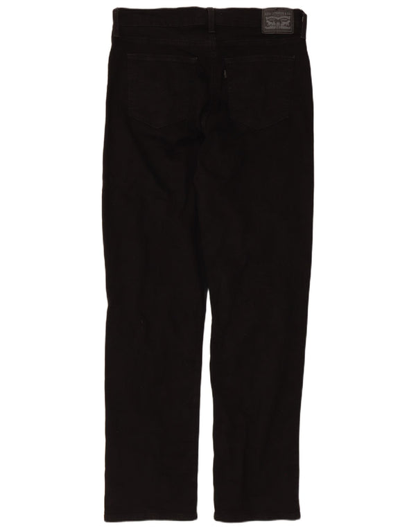 Levi's Womens 724 Højtaljede lige jeans W32 L32 sort bomuld