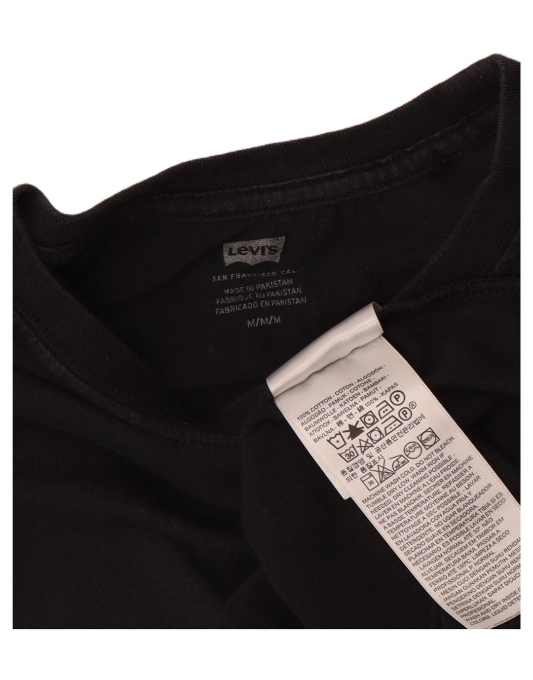 Levi's Womens Crop Top Langærmet UK 14 Medium Navy Blue Bomuld