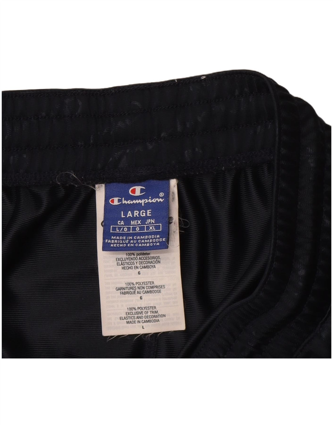 Champion Herre grafisk træningsdragt Bukser Joggers Large Navy Blue Polyester