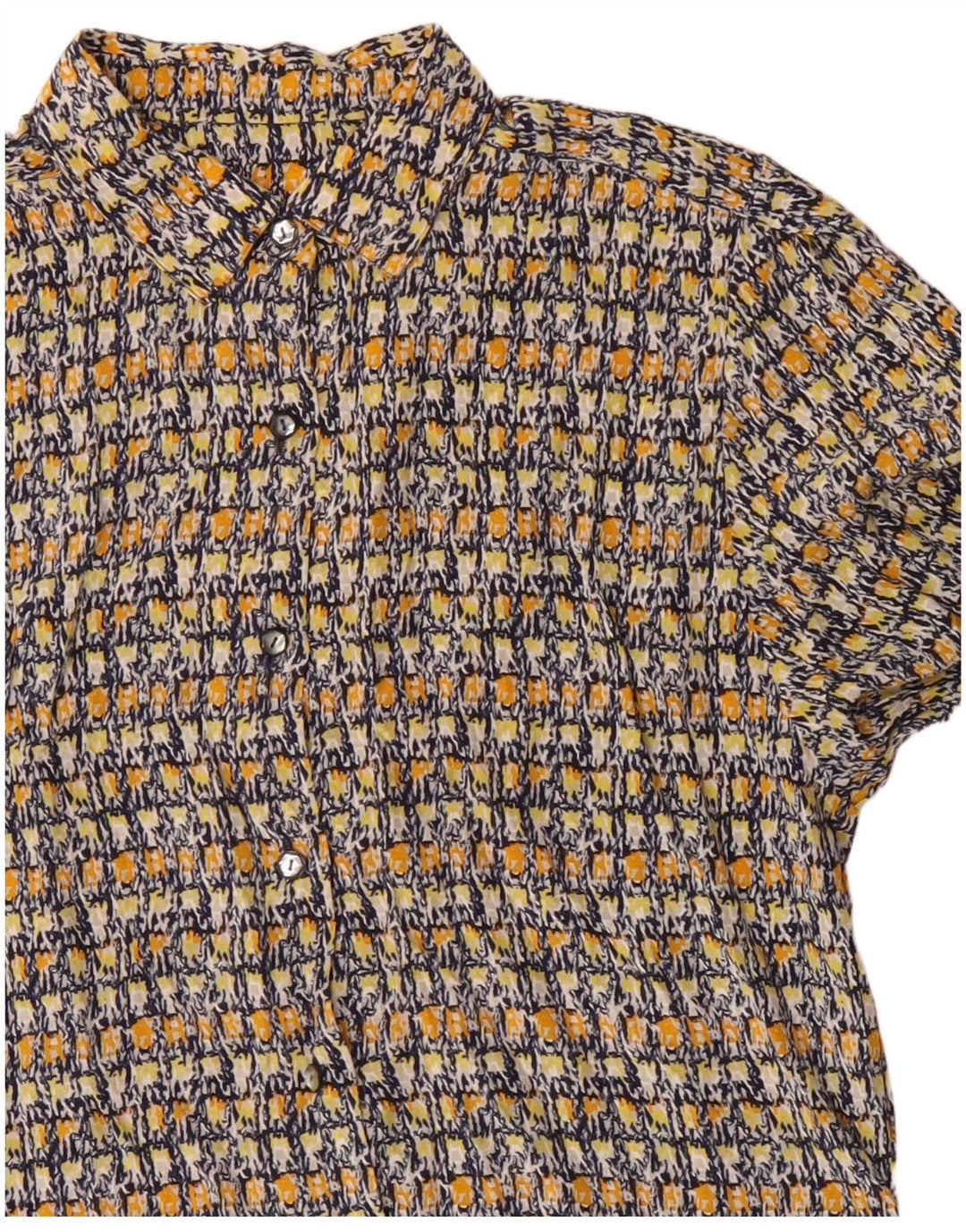 Vintage kvinders abstrakt mønster skjorte UK 14 Large Multicolor