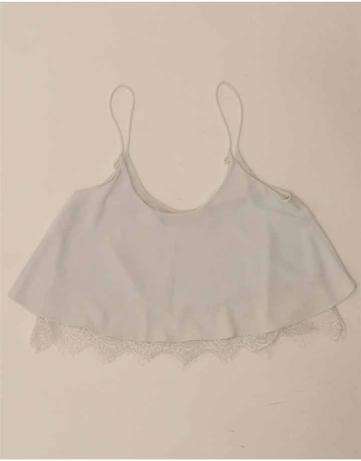 Zara Dame Cami Top UK 10 Small White