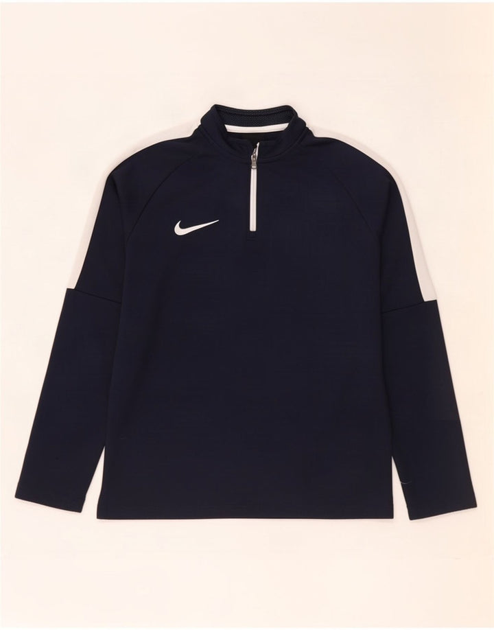 Nike Boys Dri Fit Pullover træningsdragt Top 10-11 år Medium Navy Blue