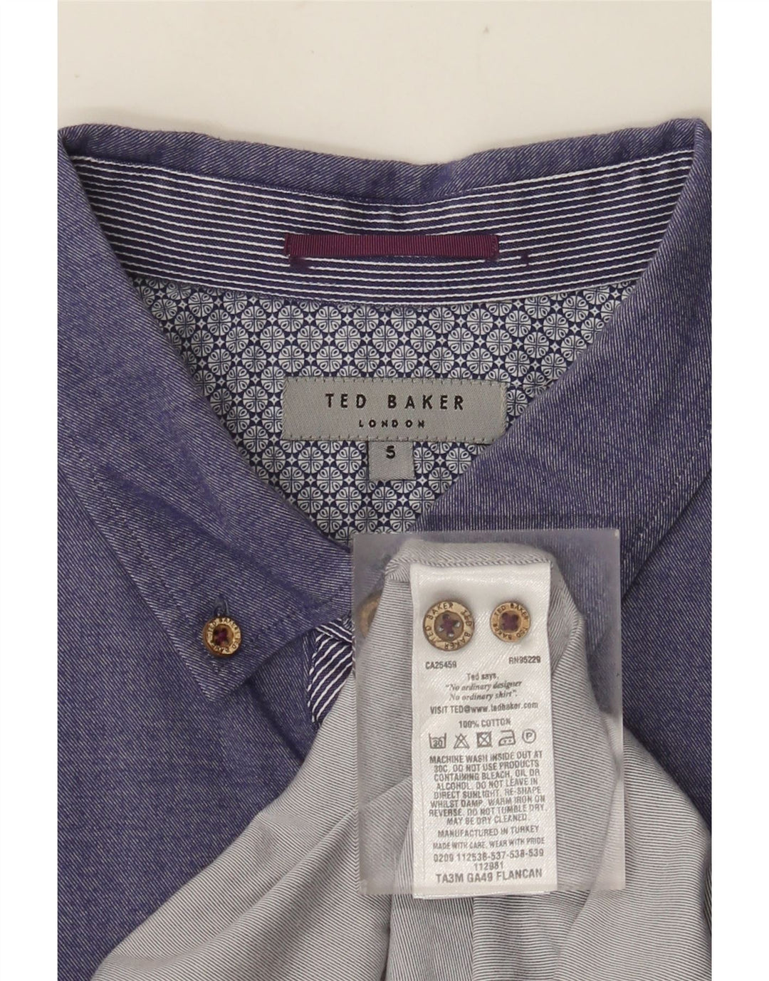TED BAKER Herreskjorte str. 5 XL Lilla bomuld